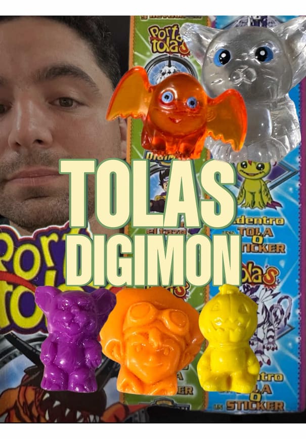 TikTok de @lascosasquejunto: Las TOLAS de Digimon reales — Pepsico LATAM 2001-2003. Quien las junte en 2026 tiene una colección de varios cientos de USD.